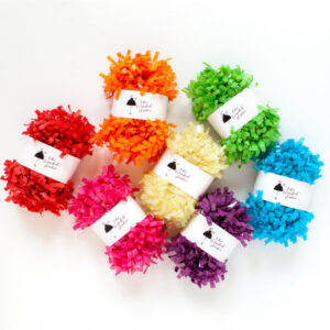 Colorful assorted garland in packaging